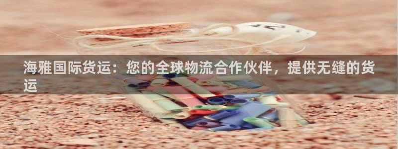 尊龙app最新版本官网：海雅国际货运：您的全球物流合作伙