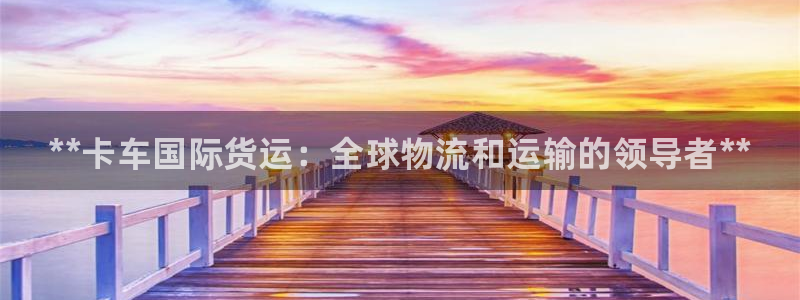 尊龙d88官网登录下载：**卡车国际货运：全球物流和运输
